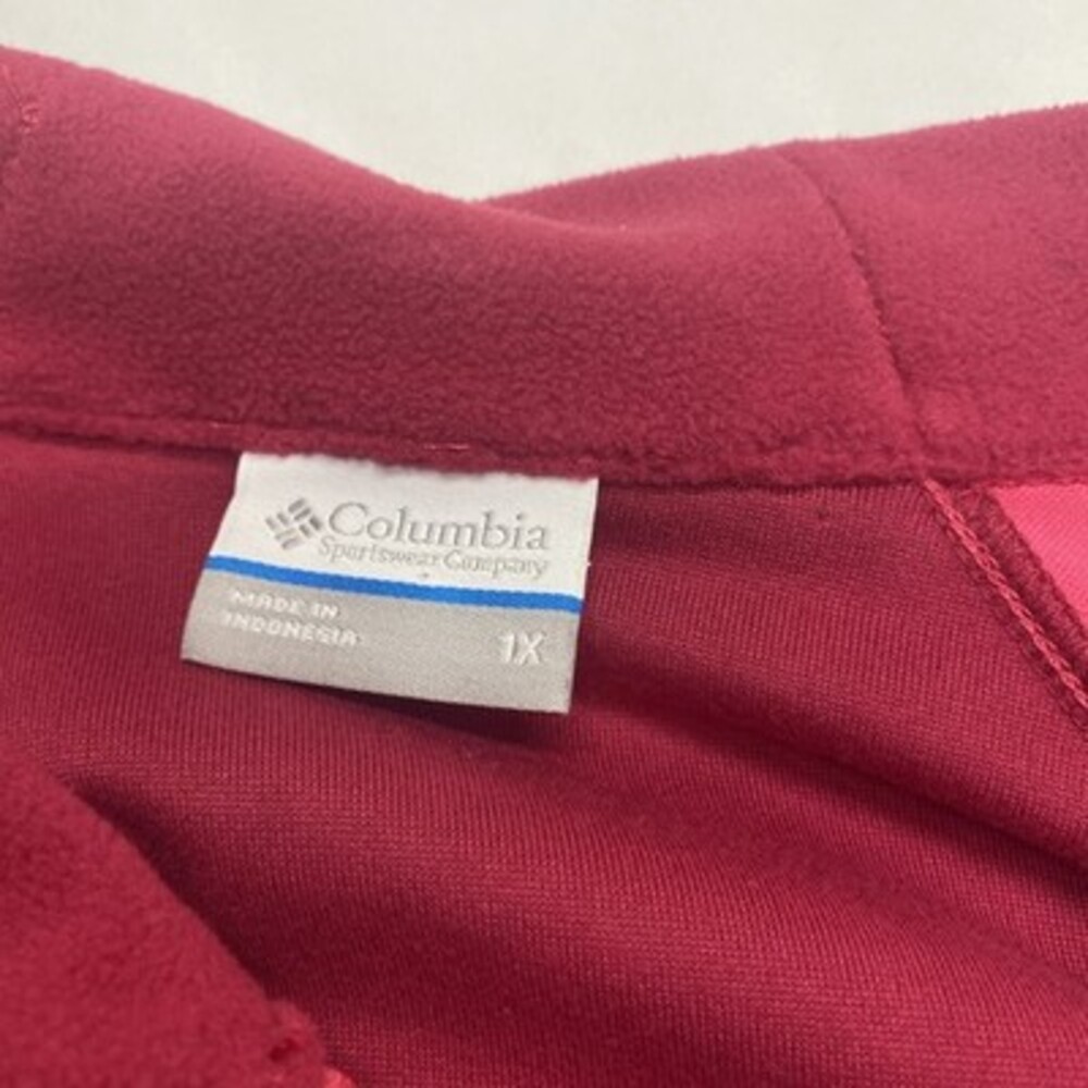 NWT Columbia Sportswear Company Pink 1X Quarter Zip Fleece Pullover! Brand new! - Picture 2 of 8